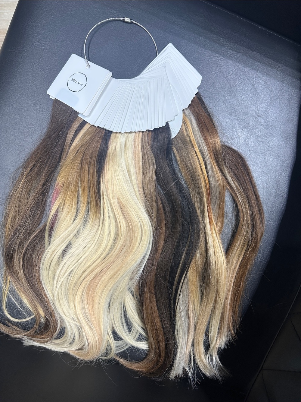 BELLAMI Blonde, Brown & Honey Highlight Hair Extension Samples